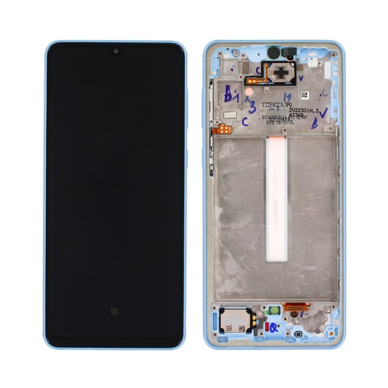 Touch+Display com Frame Samsung Galaxy A33 5G 2022/SM-A336B 6,4" Service Pack (GH82-28143C/GH82-28144C) Azul